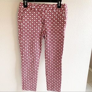 Ann Taylor Loft Marisa Skinny Red Crop Pants 4P